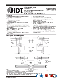 Datasheet 70T631 manufacturer IDT