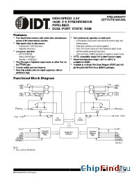 Datasheet 70T9169 manufacturer IDT