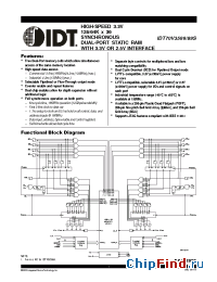 Datasheet 70V3589 manufacturer IDT
