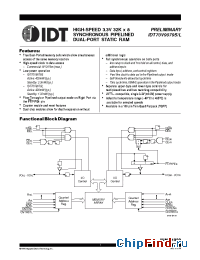 Datasheet 70V9079 manufacturer IDT