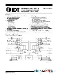 Datasheet 70V9269 manufacturer IDT