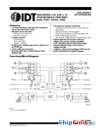 Datasheet 70V9349 manufacturer IDT