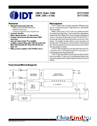 Datasheet 71256S manufacturer IDT