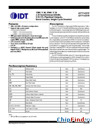 Datasheet 71V2578 manufacturer IDT