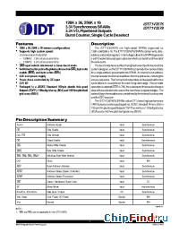Datasheet 71V3576 manufacturer IDT