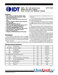 Datasheet 71V546S100PF manufacturer IDT