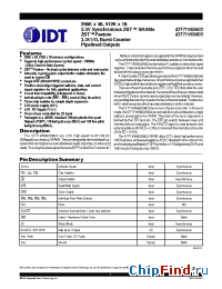 Datasheet 71V65603 manufacturer IDT