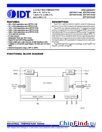 Datasheet 72V14165 manufacturer IDT