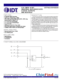 Datasheet 74ALVCH162334 manufacturer IDT