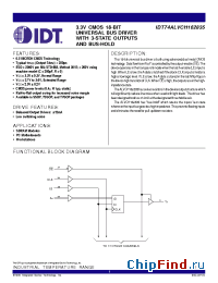 Datasheet 74ALVCH162835 manufacturer IDT