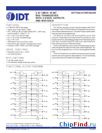Datasheet 74ALVCHR162245 manufacturer IDT