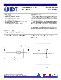 Datasheet 74CBTLVR3861 manufacturer IDT