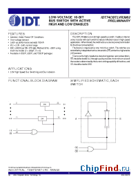 Datasheet 74CBTLVR3862 manufacturer IDT