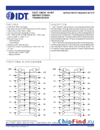 Datasheet 74FCT162245T manufacturer IDT