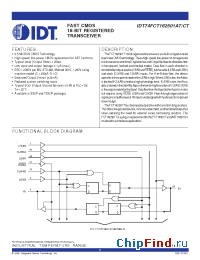 Datasheet 74FCT162501T manufacturer IDT