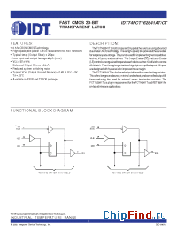 Datasheet 74FCT162841T manufacturer IDT
