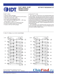 Datasheet 74FCT162H245T manufacturer IDT