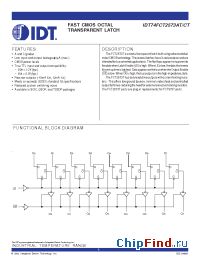 Datasheet 74FCT2573T manufacturer IDT
