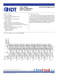 Datasheet 74FCT299T manufacturer IDT