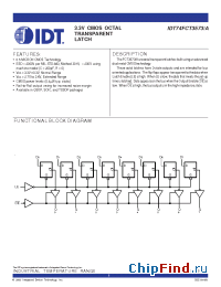 Datasheet 74FCT3573 manufacturer IDT