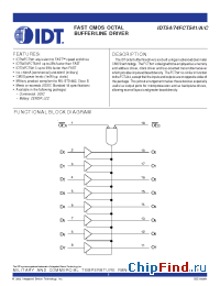 Datasheet 74FCT541 manufacturer IDT