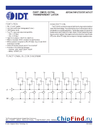 Datasheet 74FCT573T manufacturer IDT