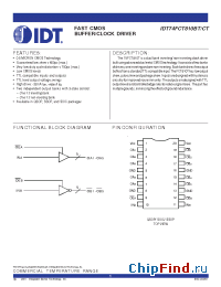 Datasheet 74FCT810T manufacturer IDT