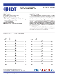 Datasheet 74FST1632861 manufacturer IDT