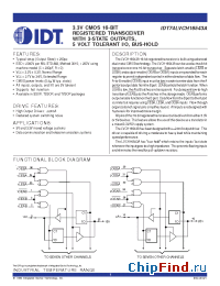 Datasheet 74LVCH16543A manufacturer IDT