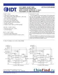 Datasheet 74LVCHR16646A manufacturer IDT