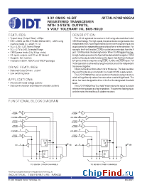Datasheet 74LVCHR16952A manufacturer IDT