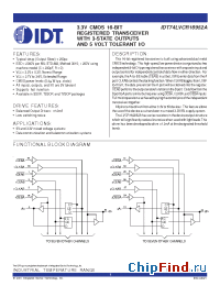 Datasheet 74LVCR16952A manufacturer IDT