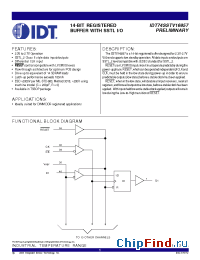 Datasheet 74SSTV16857 manufacturer IDT