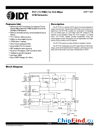 Datasheet 77105 manufacturer IDT