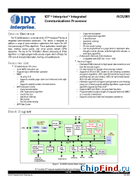 Datasheet 79RC32T365-150BC manufacturer IDT