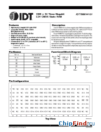 Datasheet 7MMV4101S10BGI manufacturer IDT