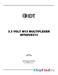 Datasheet 82V8313 manufacturer IDT