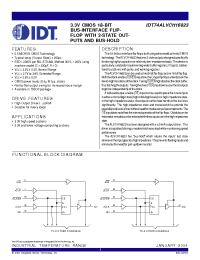 Datasheet IDT42ALVCH16823PA manufacturer IDT