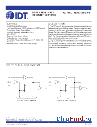 Datasheet IDT54FCT162374ATEB manufacturer IDT
