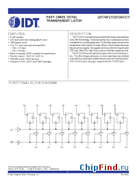Datasheet IDT54FCT2373ATPB manufacturer IDT