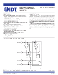 Datasheet IDT54FCT823 manufacturer IDT