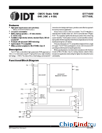 Datasheet IDT5962-8685919YA manufacturer IDT