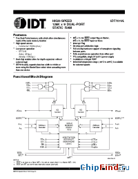 Datasheet IDT7019L15PF manufacturer IDT