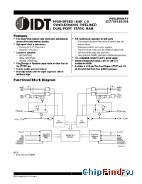 Datasheet IDT709169L6PF manufacturer IDT