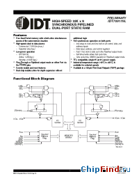 Datasheet IDT709179L9PF manufacturer IDT