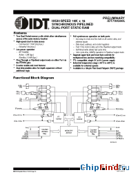 Datasheet IDT709369L12PF manufacturer IDT