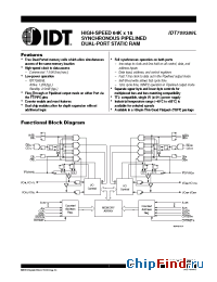 Datasheet IDT709389L7PF8 manufacturer IDT