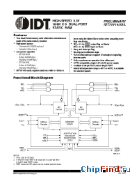 Datasheet IDT70V15 manufacturer IDT