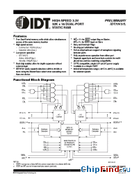 Datasheet IDT70V37L15PF8 manufacturer IDT