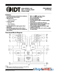 Datasheet IDT70V38L25PF manufacturer IDT